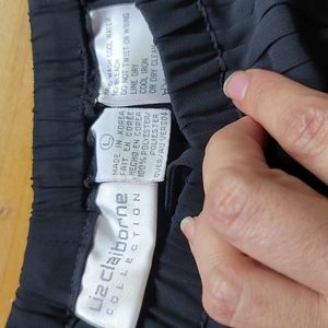 Black pleated liz claiborne pants